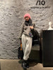 Women Casual Loose Pockets Woolen Suit Pants Autumn Winter High Waist Thicken Korean Ladies Solid Harem Trousers WP49