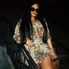 Women's Dress Set Long Sleeve Floral Print Tops Jackets and Mini Skirt Suit Fall Winter Two 2 Piece Sets Outfits