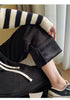 Autumn Winter Loose All-match Corduroy Pants Elastic Waist Solid Fleece Casual Straight Pants Vintage Women Clothing