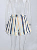 Colorful Striped Wide Leg Trousers Women Bohemian High Waist Multi-color Panelled Slim Straight Pants Lady Beachwear