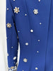 High Street Designer Party Vestido Women's Formal Long Sleeve Beaded Midi Dress