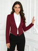 Womens Swallowtail Jacket Lapel Tuxedo Coat Tailcoat Blazer Vintage Outerwear for Nightclub Cocktails Waitress Cosplay Costume