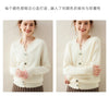 Spring Women's Cardigan 100% Cashmere Knitted Sweater Chic Tops Cashmere Coat Casual O-Neck Loose Women Cardigan
