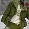 Glossy Stand‑Collar Drawstring Waist Back Zip‑Up Puffer Coat Winter Women Warm Padded Jacket Lady Cotton‑Padded Coat