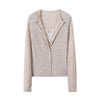 Casual Women's Knit Contrast Fleece Coats Stand Collar Zipper Pockets Full Sleeve Jackets Spring Lady Warm Outwear