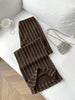 Women's High Waist Striped Wide Leg Pants, Anti-Wrinkle Fabric, Elegant Vertical Stripe Design, Casual Office Commute Essential