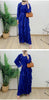 Ruffles Pleated Dress Women Round Neck Flare Sleeves Solid Maxi Belt Dresses Party Spring 2AA1502