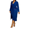 Women Dress Sets Two Pieces Set Matching Set Casual Elegant Flower V Neck Suit Coat Mid Calf Slip Dress Party Night Work