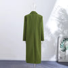 Autumn Winter Solid Women's Woolen Overcoat Urban Long Sleeve Lapel Button Female Outwear Elegant Lady Overcoats
