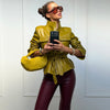 Elegant Lace-Up Women's Pu Leather Jacket Pocket Slim Stand Collar Zippers Lady Coats Autumn Winter Female Street Tops