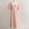 Causal 100% Cotton Women's Dress Vintage Crepe Gauze V-Neck Puff Sleeve Bandage Lace Up Elegant White Dresses Long Maxi Robe