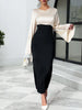 Women Maxi Dress Bell Sleeve Color Block Satin Bodycon Casual Dresses Elegant Spring Sexy Evening Wedding Guest Party Date Dress