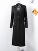Office Lady Blazer Jacket Shoulder Pad Long Sleeve Lapel Female Coat Spring Button Pocket Lady Commuting Outwear
