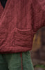 Winter Chinese Style Parkas For Women Bandage Plus Cotton Coats Long Sleeve Loose Pockets Vintage Cotton Parkas