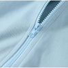 Autumn Y2K Women Stand Collar Zipper Jacket Color Contrast Stitching Loose Long Sleeve Casual Daily Short Outerwear Coat