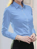 Spring Autumn black white shirt women's Korean version slim fit long sleeved workwear shirt professional dress formal top