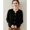 Spring Women's Cardigan 100% Cashmere Knitted Sweater Chic Tops Cashmere Coat Casual O-Neck Loose Women Cardigan