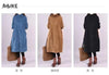 Knit High Neck Velvet Plus Long Corduroy Dress Female Pocket Dress SPring Autumn Dress Women's Long Knitted Dress Female Pullove