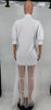 Women Puff Half Sleeve Cascading Ruffles Mesh Patchwork Shirt Style Maxi Dress Autumn Street Long Dresses Vestidos