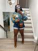 Elegant Women Button Front Floral Appliques Long Sleeve Jacket Thick Warm Winter Streetwear Outwear