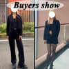 Korean Cropped Blazers Women Solid Color Simple Single-button Outwear Teens All-match Long Sleeve Office Suit Jacket