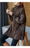 Women's Parkas Autumn Winter Loose Mid Long Casual Splicing knitted Warm Female Jacket Outwear Overcoat Woman