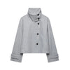Women's Autumn Winter Stand Collar Thick Jackets Autumn Female Single Breasted Loose Long Sleeve Coats Lady Short Outwear
