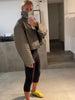 Women Cropped PU Leather Jackets Chic Stand Collar Wide Flare Sleeve Asymmetrical Wrap Open Front Coat Autumn Loose Jacket