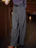 Gray Woolen Suit Pants Women's Winter European Design Fine Flash High Waist Versatile Trousers