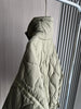 Quilted coat for women Quilted Jacket With Ties beige drawstring high neck pocket clip cotton jacket for women