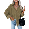 Winter Clothes Women Corduroy Long Sleeve Casual Shirt Button Women Coat Overshirt Loose Comfortable Coat Female