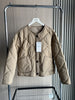 Spring women's vintage crewneck quilted cotton-padded loose version of quilted casual jacket