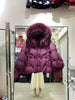 Winter Women's Casual Thickened Warm Knitted Sleeve Goose down Jacket Real Mink Collar Hooded