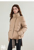 Women's 90% White Duck Down Jacket Autumn High Neck Windproof Fluffy Cocoon Silhouette Warm Outerwear