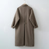 Women Spring Wool Long Coat Maxi overcoat