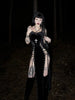 Dark Punk High Split Hem Straps Dess 90s Streetwear Gown Women Sexy Corn Bandage Velvet Dresses Mall Gothic Clothing