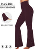 Plus Size Elegant Women's High-Waisted Flared Pants for Yoga Workout. Suitable for Women Leggings to Use for Leisure