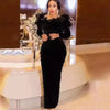 Elegant Embroidered Flares Dress for Women Off Shoulder Feather Slim Party Cocktail Wedding Guest Plus Size Long Dresses