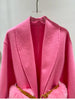 Women Winter Cashmere Wool Woolen Jacket Real Natural Fox Fur Pocket Coat Ladies Outwear Jacket