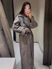 Women Casual Plaid Windbreaker Turn-down Collar Long Sleeve Belt Waist Jacket Spring High Street Lady Commute Coat
