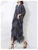 High End Pleated Maxi Dress Women V Neck Batwing Sleeves Stitching Color Tassel Elegant Dresses Ladies Clothes 2DA1641