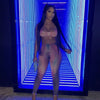 Women Sexy Tie Dye 2 Piece Set Supendency Striped Print Crop Tanks+Contast Color Matching Trousers Female Attractive Suits