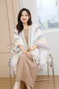 Ethnic Style Cape Oversized Sweater Jacket Women Loose Patchwork Warm Long Scarf Knitted Cardigan Woman