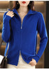 Autumn Winter Long Sleeved Knitted Cardigan Woman Zipper Casual Knitting Sweater Jacket Female Knitwear Top
