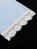 Loose Blue Stripe Women's 3 Pieces Set Elegant Long Sleeve Shirt + Corset With High Waist Wide Pants Set