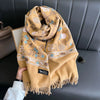 Winter Warm Cashmere Scarf for Women Embroidery Pashmina Blanket Thick Shawl Wrap Neckerchief Bufanda Echarpe Poncho