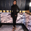 Women Full Sleeve Turtleneck Ribbon Ruched Long Maxi Dress Spring Sexy Street Slim Evening Night Club Party Dresses