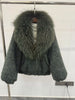 Thickened Warm Wool Jacket Goose Down Coat Casual Style Women Outerwear Oversized Fox Fur Collar Down Jacket Female