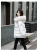 Winter Warm Duck Down Jacket Women's Clothes Glossy Fur collar Thicken Parka Short Down Coat Female