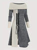 Europe, America, Autumn and Winter, The Women's Dress with Long Sleeves and a Shoulder